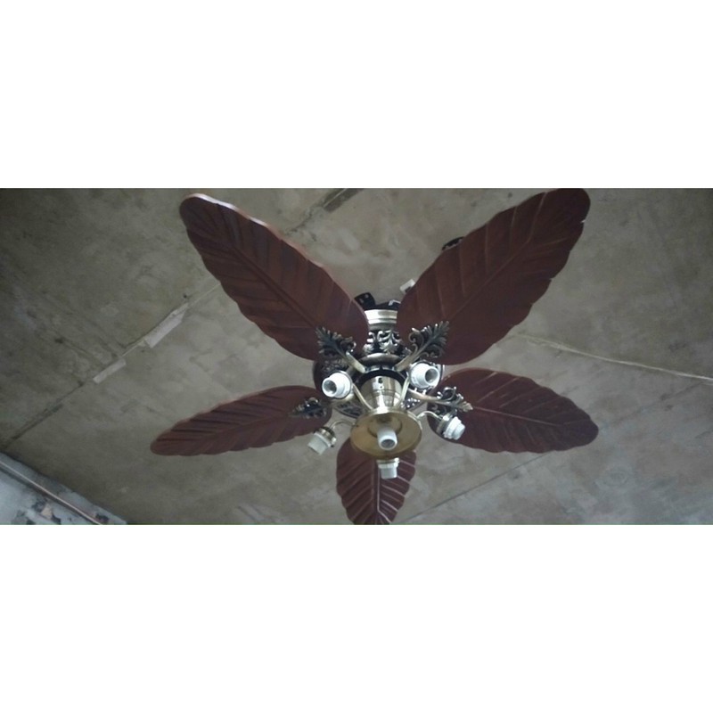 Đèn quạt vân gỗ hiện đại