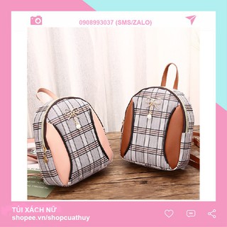 Balo Nữ Ba Lô Nữ Đẹp Mini Phối Sọc Thời Trang