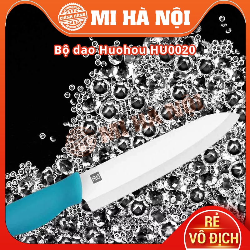 Bộ dao gốm Nano Xiaomi HuoHou HU0010 (3 dao thái và 1 dao nạo) / HU0020 (3 dao thái và 1 thớt)