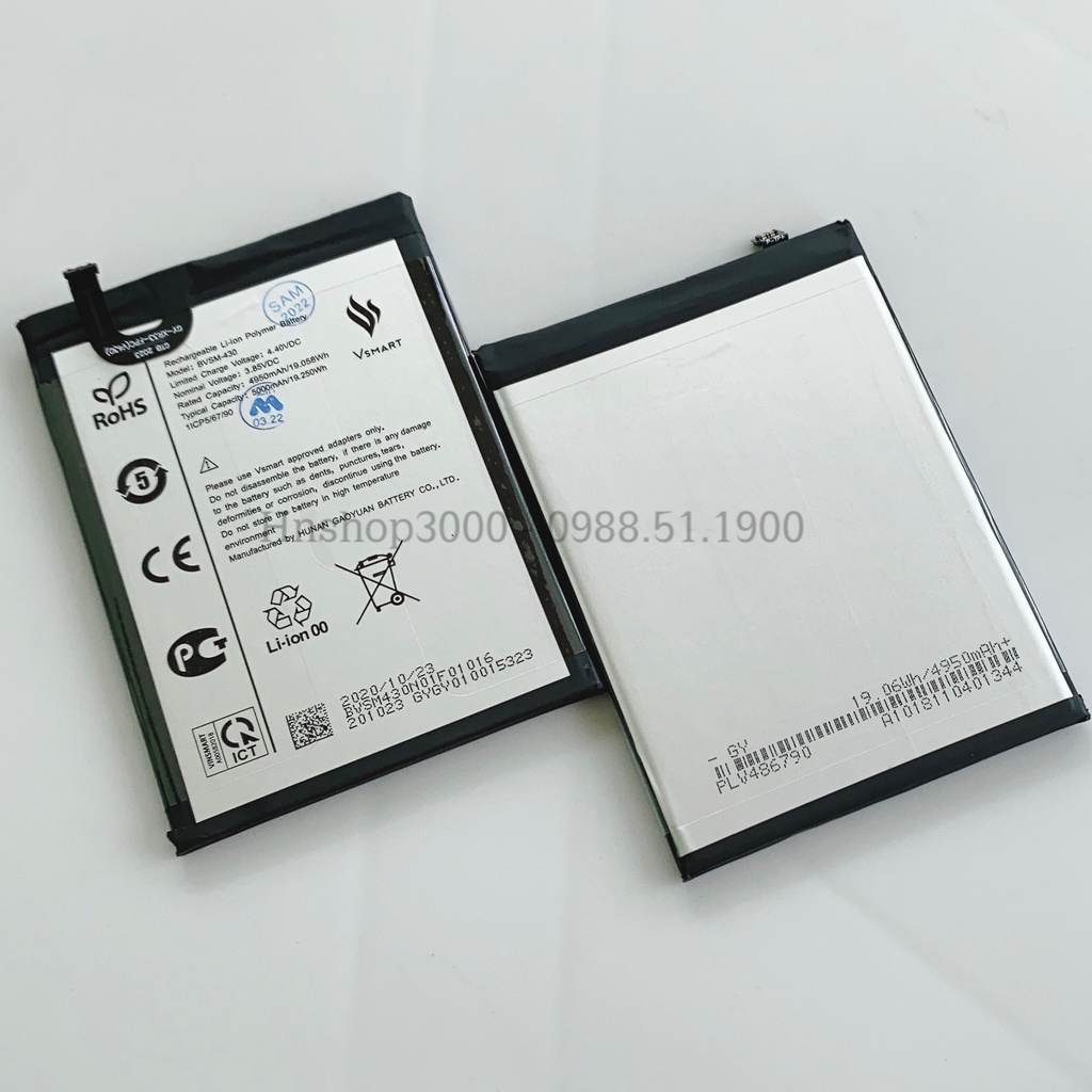 Pin Vsmart Joy3/ Live 4 BVSM-430 Dung Lượng 5000mAh Zin Chính Hãng - Bảo Hành 6 Tháng