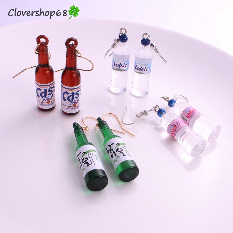 Bông tai, Hoa tai hình chai rượu Soju    🍀 Clovershop68 🍀