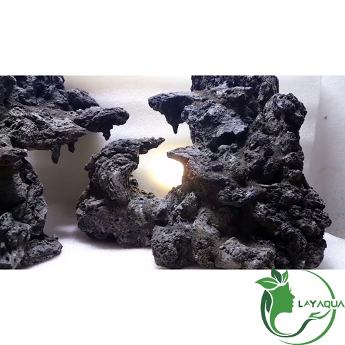 Đá Đen Gia Lai Hàng Tuyển - Đá Nhẹ Xốp - Phụ kiện THỦY SINH GIÁ RẺ LAYAQUA