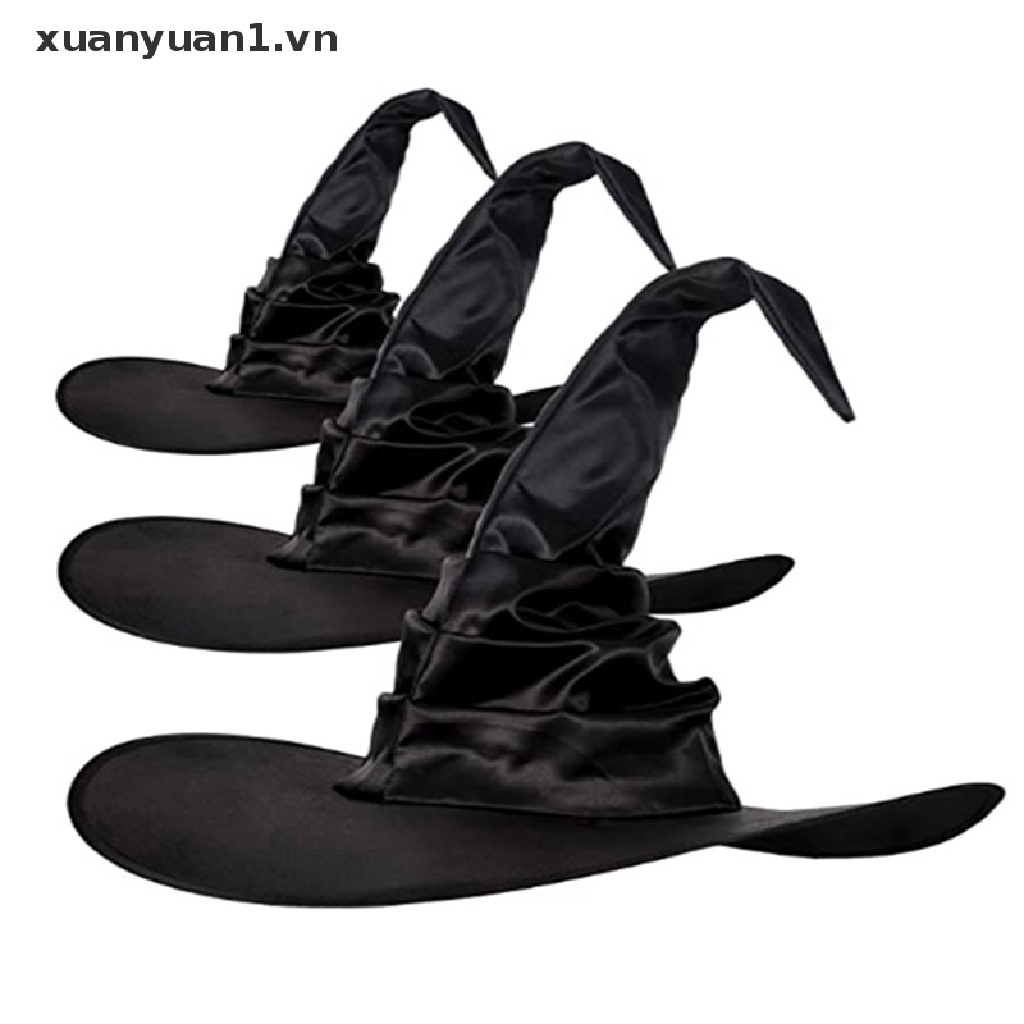 Nón Phù Thủy Màu Đen Hóa Trang Halloween Cho Nam Và Nữ