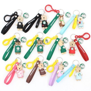 Móc khóa cho Airpods hình Starbucks Sakura gấu độc đáo