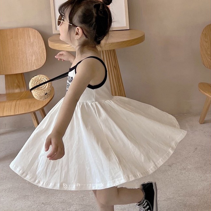 Váy 2 Dây Alway Missing Paris Cực Hot Cho Bé Gái Chất Liệu Vải Cotton Mát Mẻ Đủ Size Từ 8-18Kg VNXK Nhật-Hàn