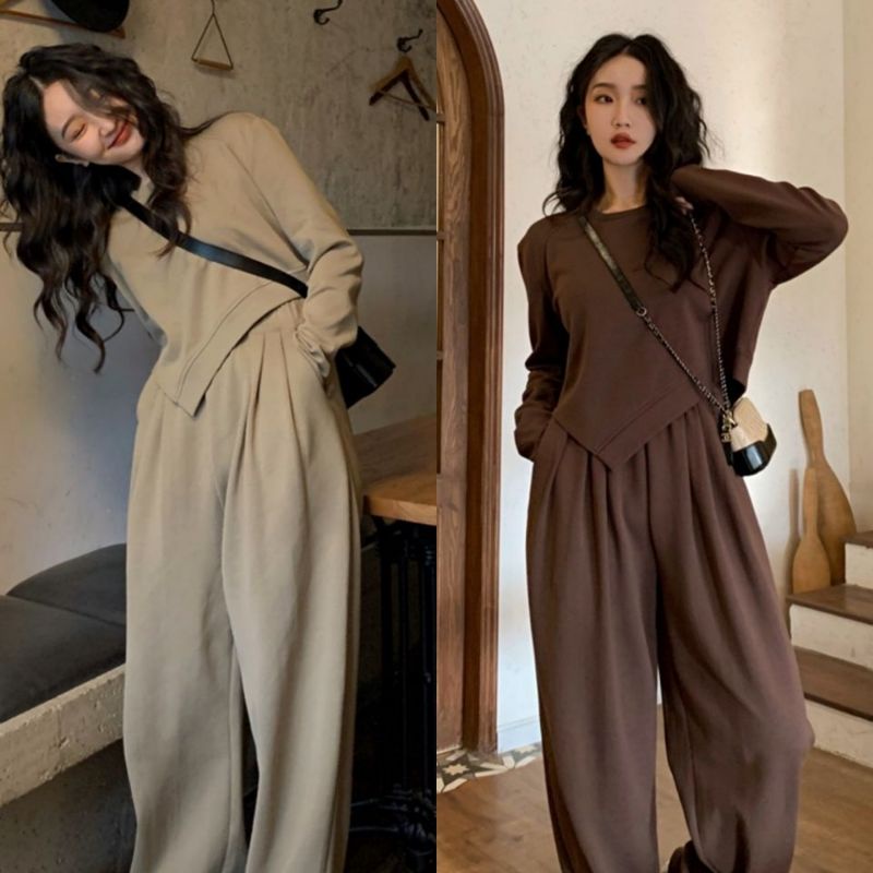 SET QUẦN ÁO THỂ THAO TÀ CHÉO VẠT NỮ HÀNG QUẢNG CHÂU DÀY DẶN
