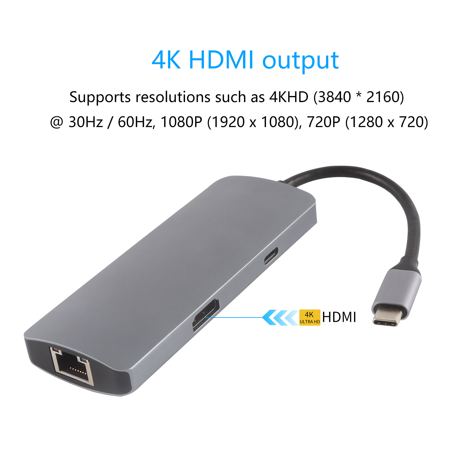 Bộ Chia 7 Cổng Usb Loại C Sang Hdmi Pd