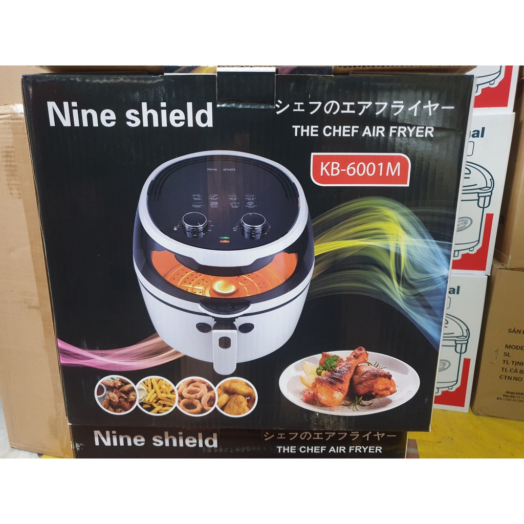 Nồi Chiên Không Dầu Cơ Nine Shield KB-6001 8 Lít giá rẻ