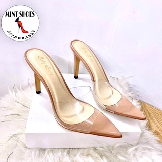 Dép cao gót quai trong 9p, dép nữ hàng vnxk, guốc cao gót mint shoes