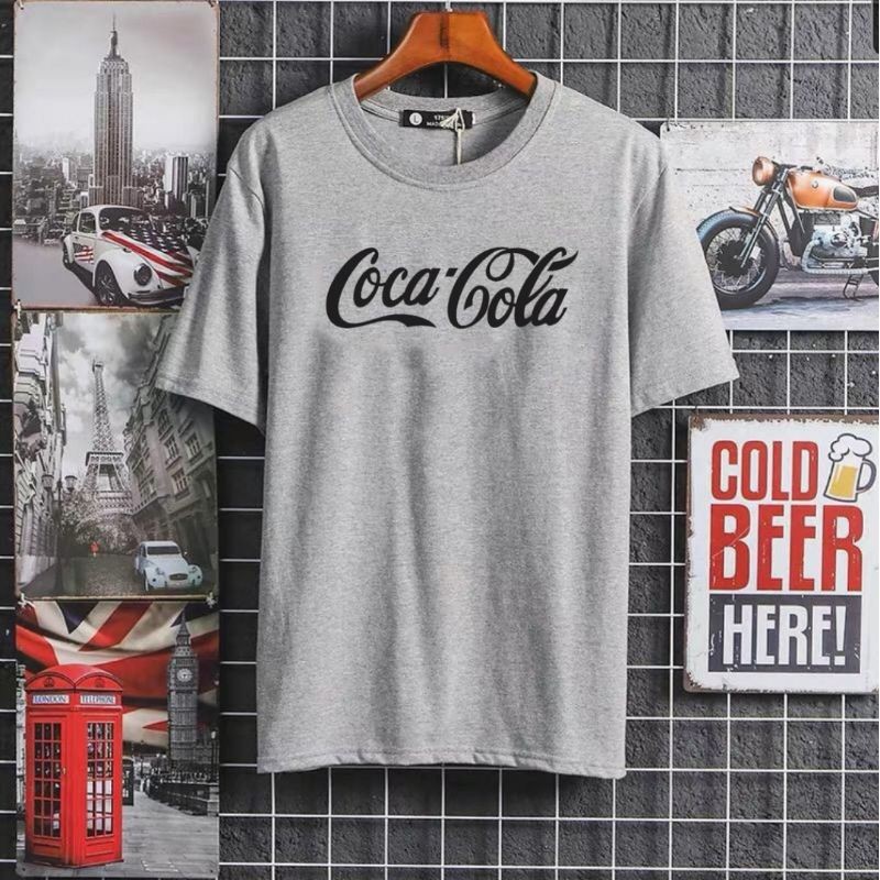 Coca-Cola Áo Thun Nam Tay Ngắn Cổ Tròn Có In Hình Thời Trang Phong Cách