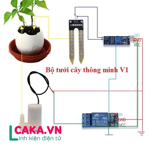 Bộ linh kiện máy bơm tưới cây tự động mini