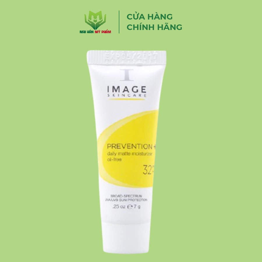 [Mẫu mới] Kem chống nắng Image Skincare Prevention+ Daily Matte Moisturizer SPF 30+ dành cho da dầu 7g - Mỹ Phẩm Mai Hân