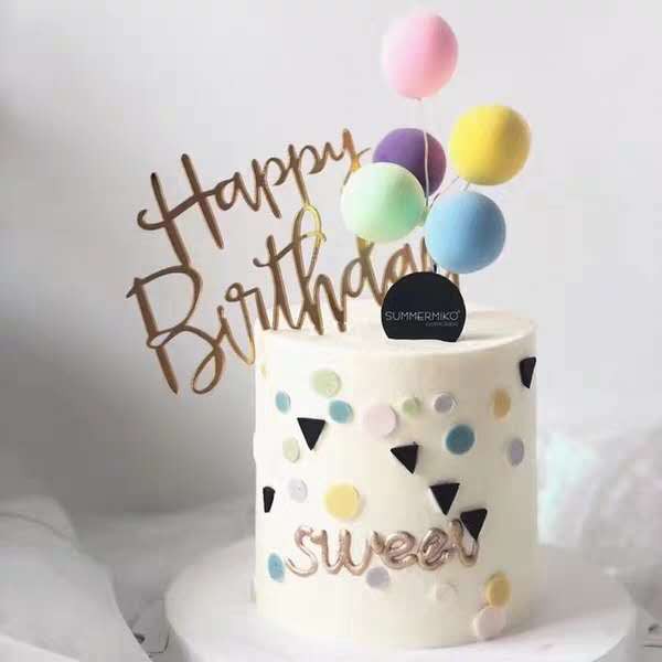Que Cắm Trang Trí Bánh Kem Chữ happy birthday Dùng Một Lần