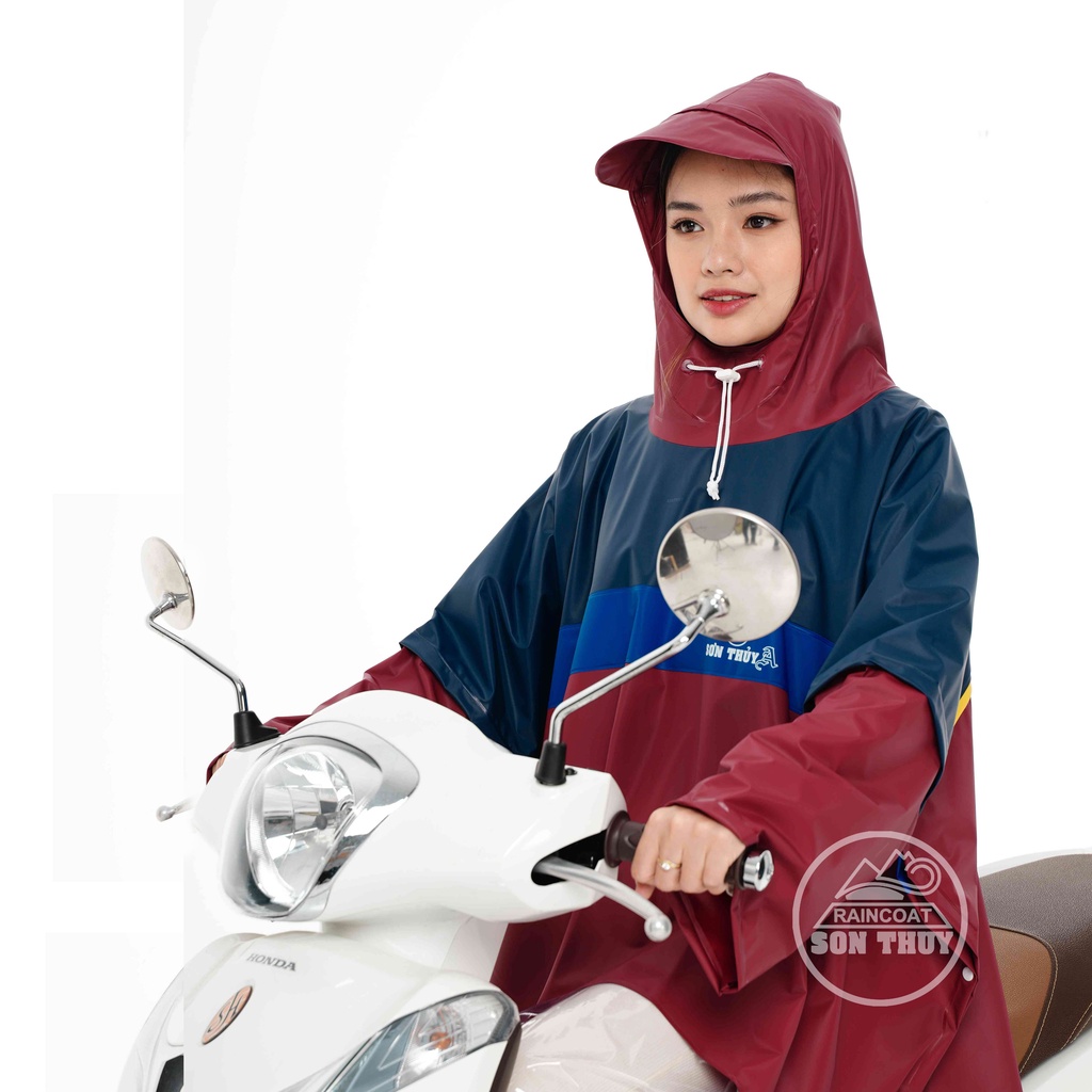 Áo mưa cánh dơi cài cạnh nhựa PVC Sơn Thủy freesize