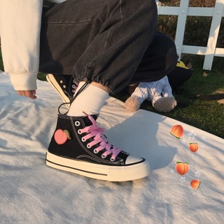 (ORDER) GIÀY CAO CỔ HÌNH QUẢ ĐÀO NỮ TÍNH SIÊU ĐÁNG YÊU