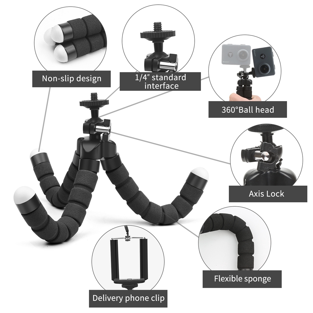 Phone holder Tripods tripod for phone Mobile camera holder Flexible Octopus Bracket For iPhone Xiaomi Samsung Clip Holder