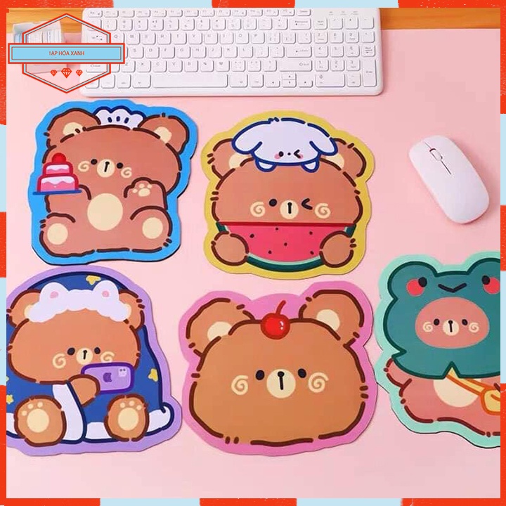 Miếng Lót Chuột Máy Vi Tính Laptop Chống Trượt Hình Thú Bàn Di Chuột Nhỏ Chuyên Game Văn Phòng Dễ Thương