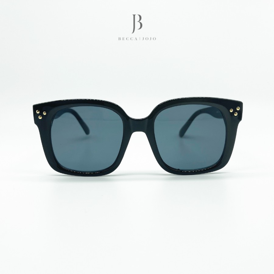 Mắt kính thời trang nữ, gọng vuông to bản, tròng kính chống tia UV cao cấp Becca & JoJo