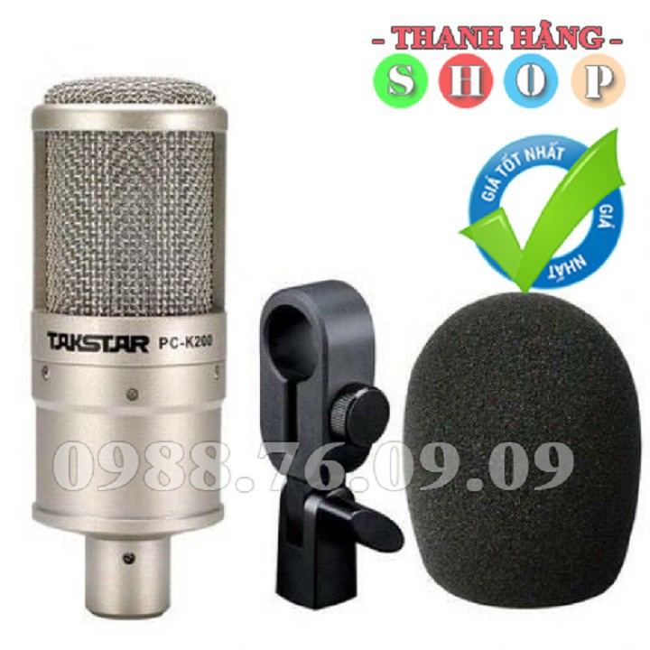 Combo Mic thu âm Takstar PC-K200 Full và Soundcard Alctron U16K MK3 USB