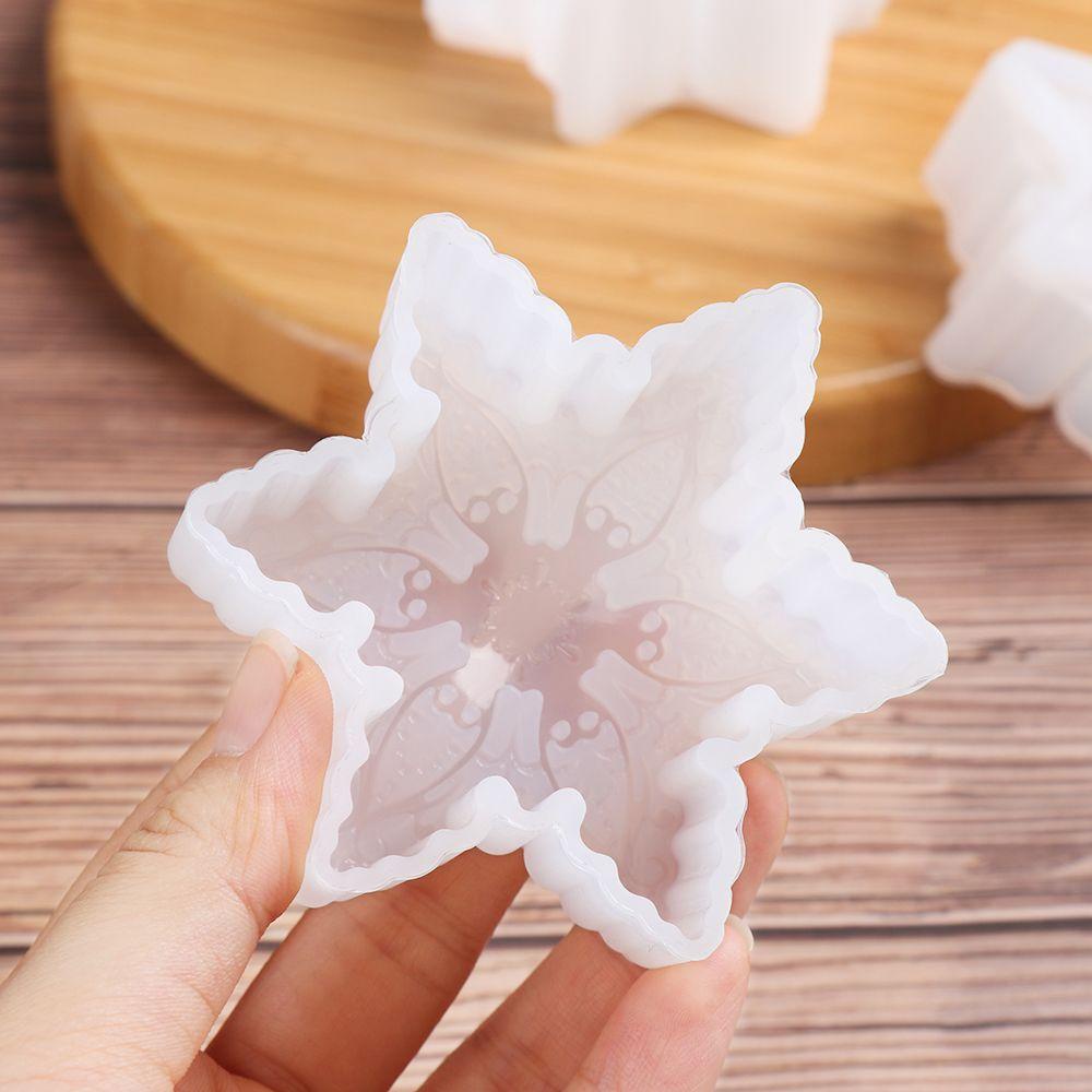Khuôn Silicone Tạo Hình Ngôi Sao / Bông Tuyết 3D Trang Trí Nghệ Thuật