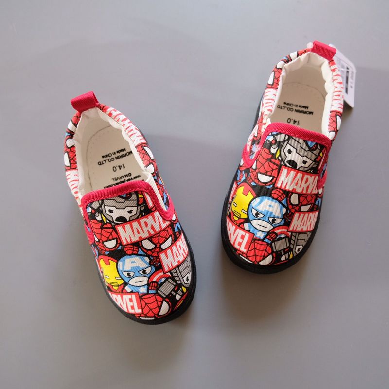 Giày Lười Canvas In Hình Marvel The Avengers Thời Trang Cho Bé