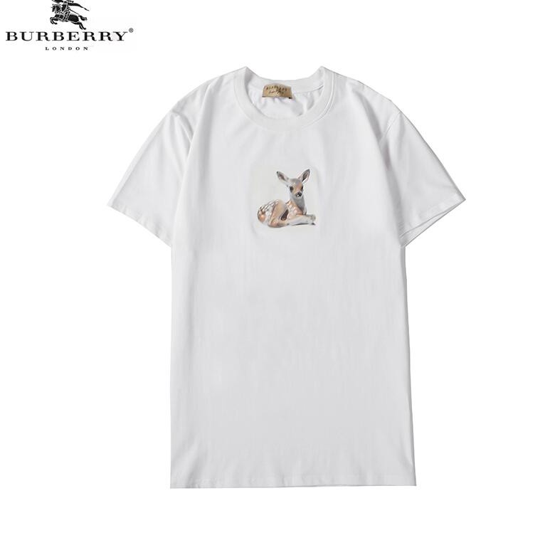 Áo Thun Cotton Tay Ngắn In Họa Tiết Burberry Thời Trang Cho Nam Và Nữ