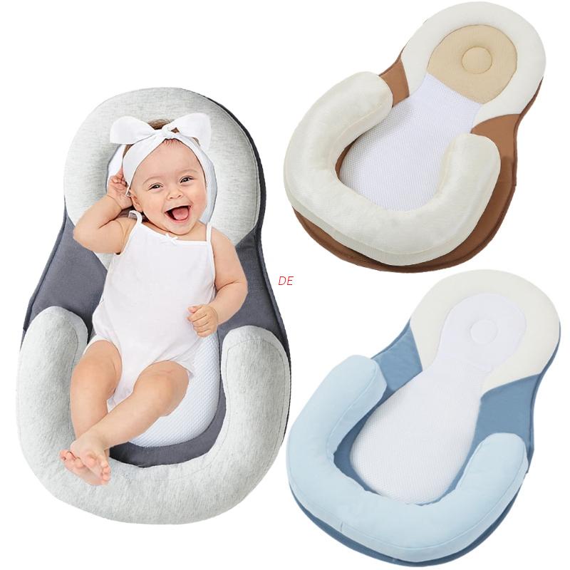 Đệm Nằm Hỗ Trợ Cố Định Đầu Thoải Mái Thoáng Khí Cho Trẻ Sơ Sinh
