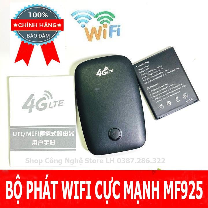 Tận hưởng đường truyền wifi tốc độ cao Cục.Phát sóng wifi 4G LTE MF925 Phiên Bản Nhập Khẩu Mới Nhất