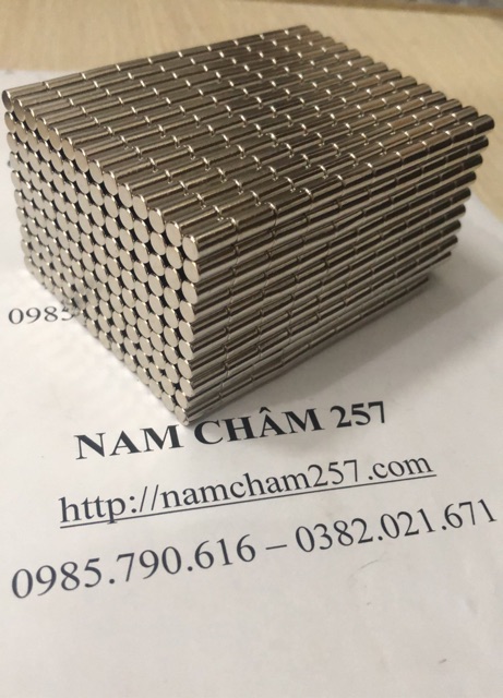[Xả Kho] Nam châm viên 5x10mm, loạ nam châm trắng đất hiếm 5*10mm lực hút mạnh.