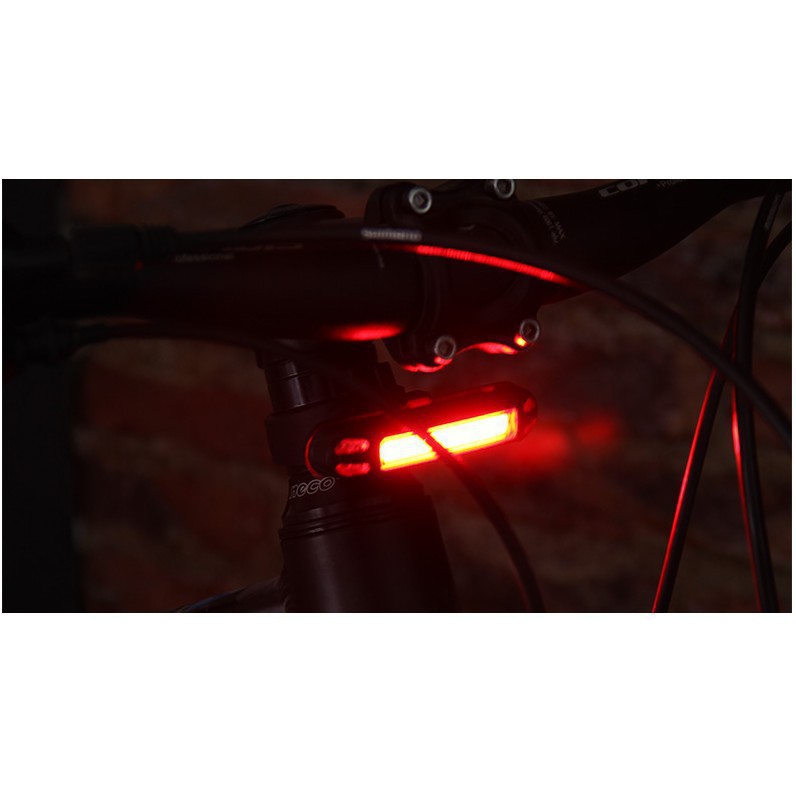 Đèn led xe đạp thể thao siêu sáng chống nước, đèn pin chớp gắn sau xe đạp - Nhiều chế độ sáng, cao cấp -D03