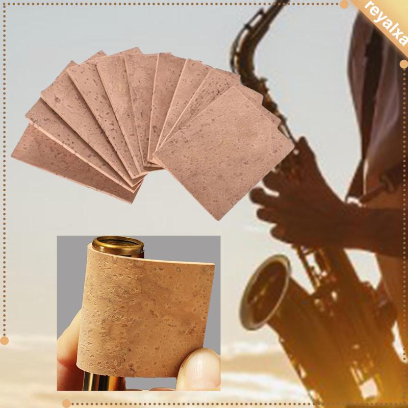Bộ 10 Tấm Gỗ Bần Dần Dày 2mm Thay Thế Cho Kèn Saxophone