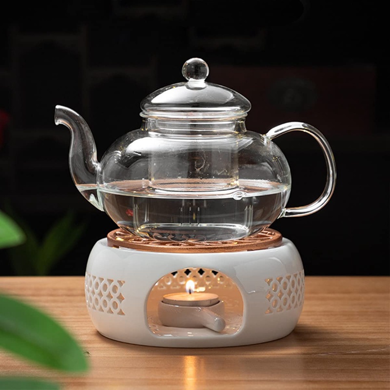 Giá Đỡ Hâm Nóng Ấm Trà / Cà Phê / Trà Bằng Gốm Sứ Tiện Dụng