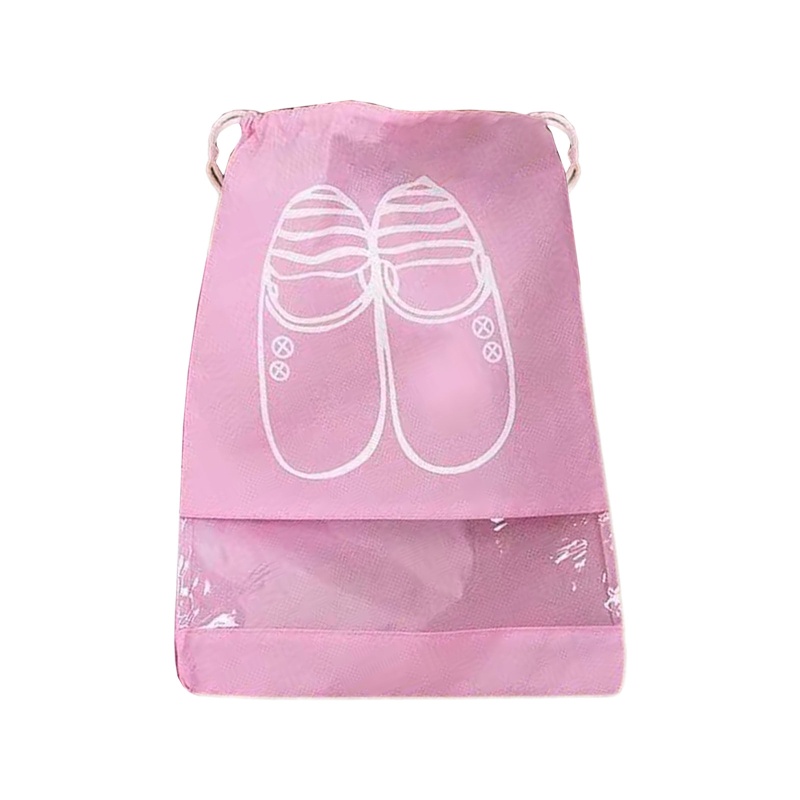 Túi Đựng Giày Thể Thao Bằng Vải Không Dệt Chống Nước Chống Bụi Có Dây Rút Cho Nam Nữ