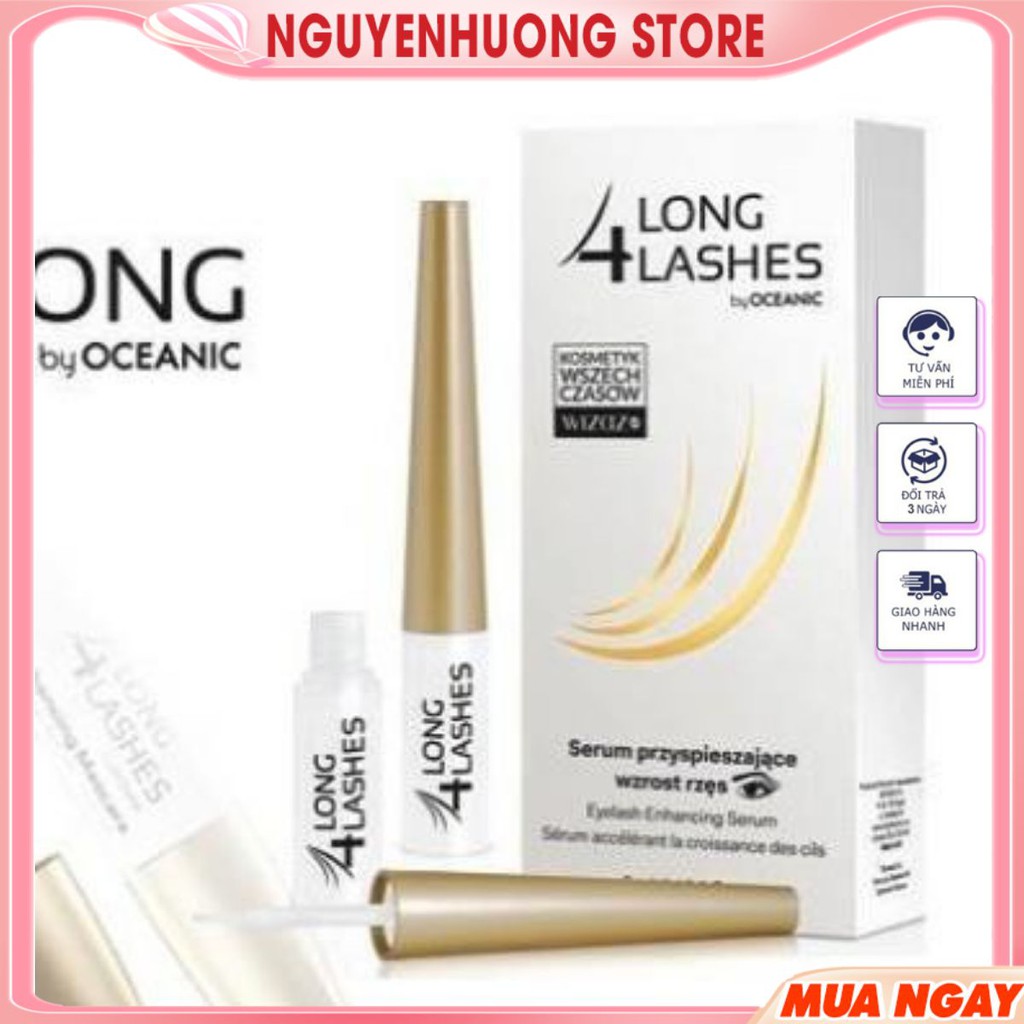 Dưỡng Dài Mi 4 LONG LASHES  Đẹp Tự Nhiên Không Kích Ứng Mi Không gây thâm mắt   - NguyenHuong Store