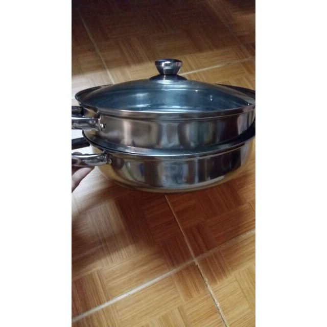 [ SALE TƯNG BỪNG]  Nồi hấp inox 2 tầng 28cm