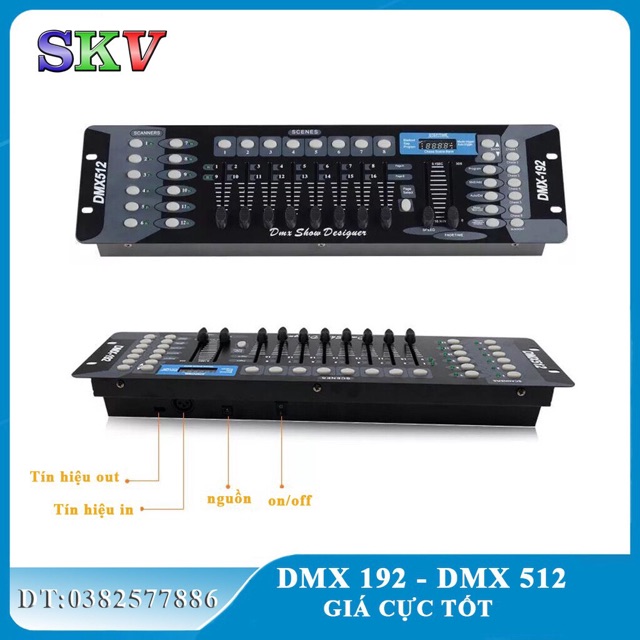 Combo 1 DMX 192 và 10m dây tín hiệu DMX