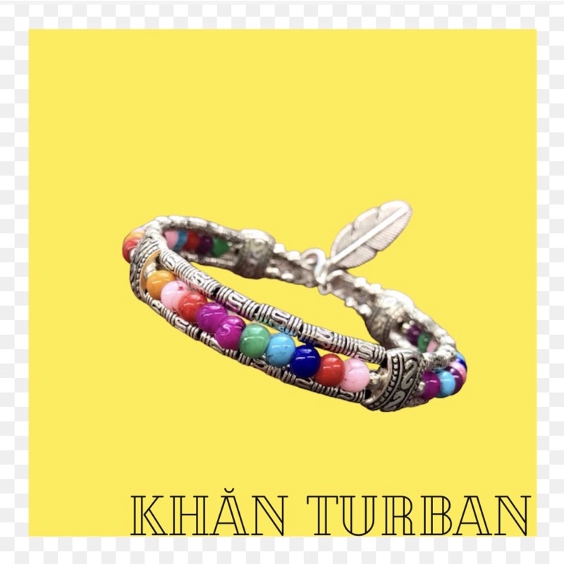 Vòng tay màu sắc- Vòng tay bohemian - Khăn turban