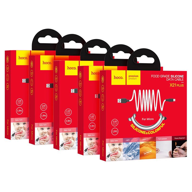 ✅ SIÊU DẺO - ĐỐT KHÔNG CHÁY✅ Dây sạc nhanh HOCO X21 chống đứt, gãy, cáp sạc nhanh cho iphone, vivo,oppo, xiaomi...