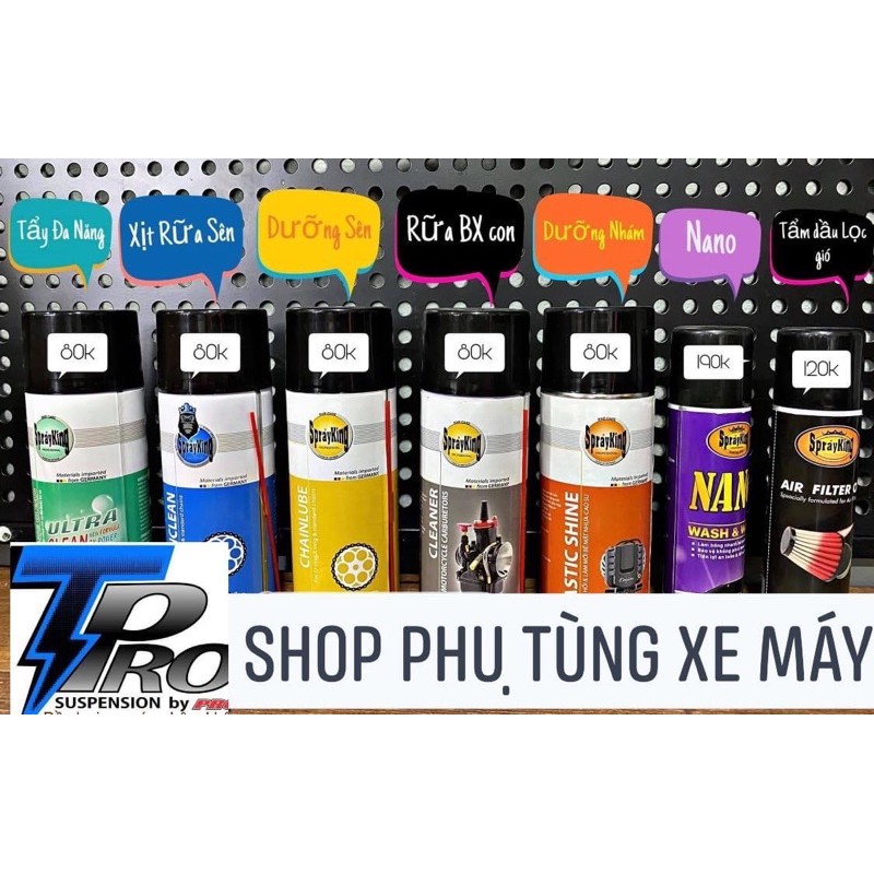 Vệ sinh tẩy rửa phủ bóng bảo dưỡng (sprayking) đa năng._Dochoixemaynhapkhau