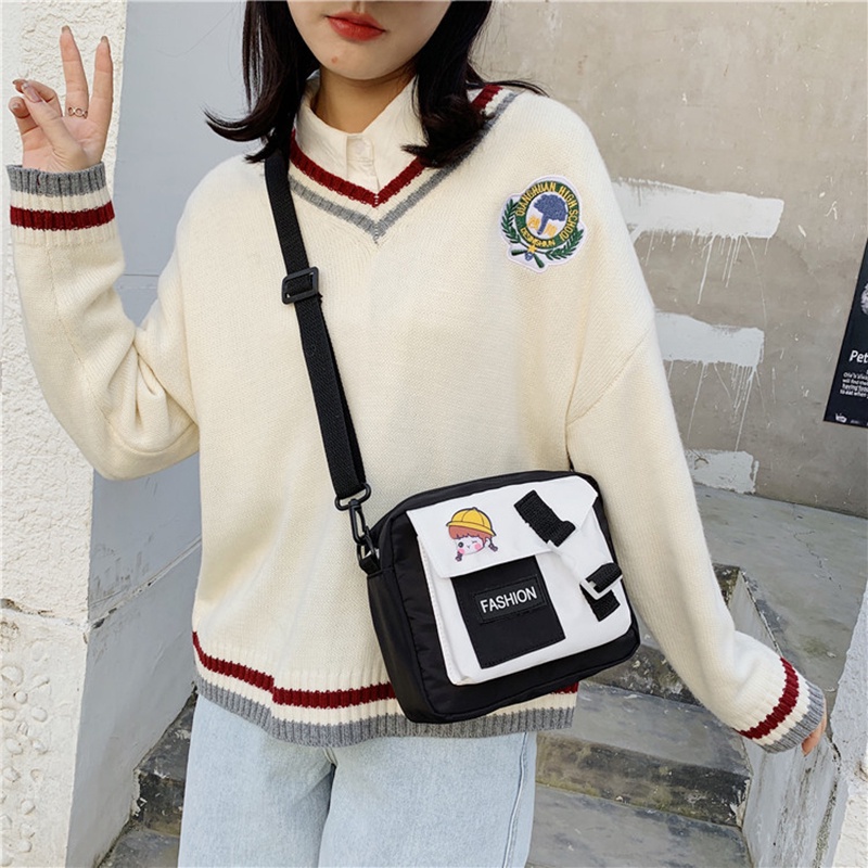 Túi đeo chéo vai IELGY bằng nylon phong cách Nhật Bản dành cho nữ