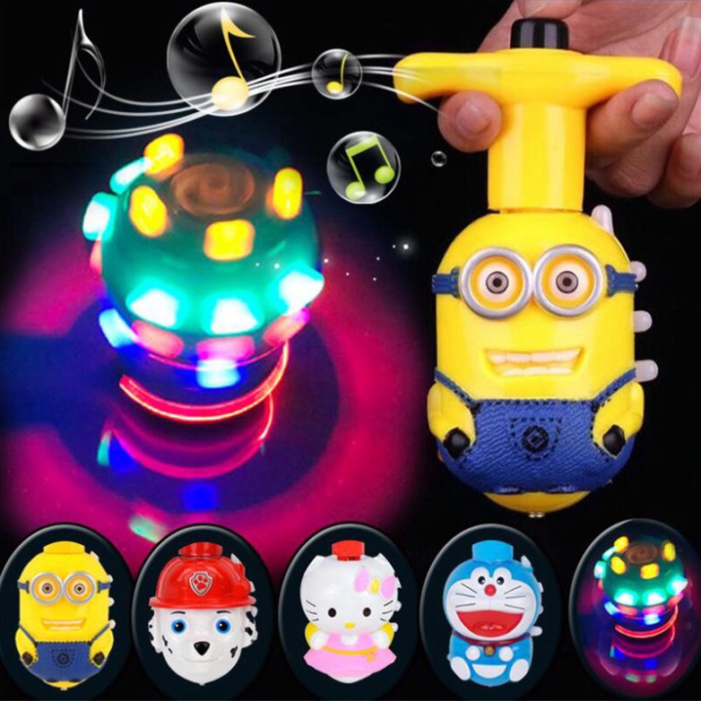 Con Quay Đồ Chơi Fidget Spinner Laser Hình Người Nhện Có Đèn Led Và Nhạc Cho Bé