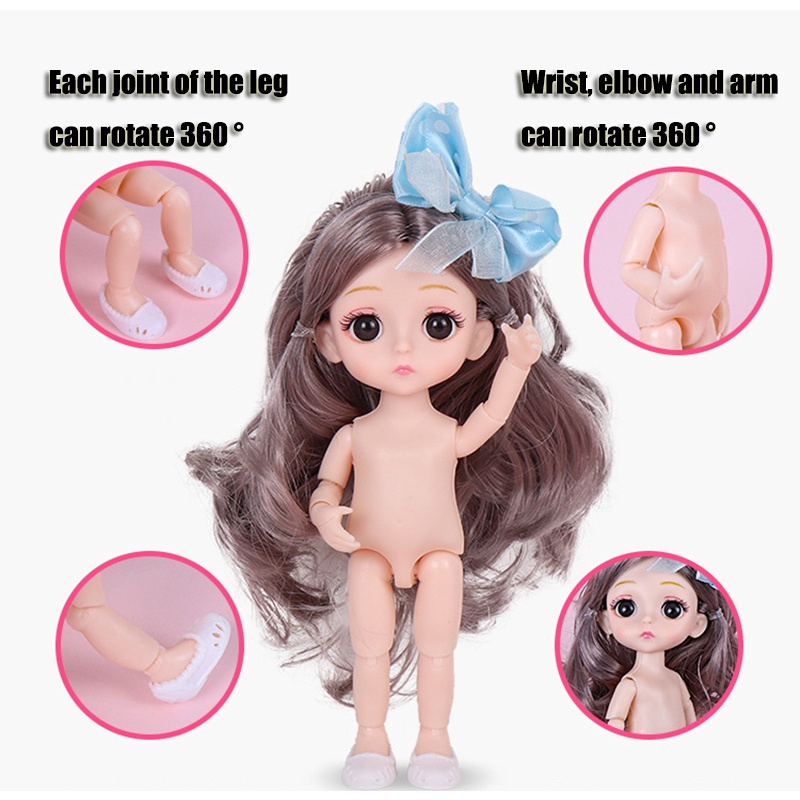 Bộ búp bê Barbie BJD16cm tỉ lệ 1/12