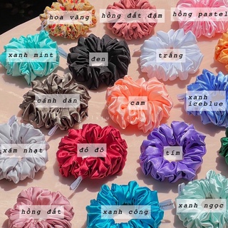 MINISIZE 10cm | Cột Tóc Scrunchies Lụa Mềm Mịn Xinh Xắn Handmade ♡ CHERRYSUMMER