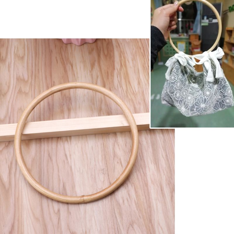 Seng Tay Cầm Túi Xách Bằng Tre Đan Kích Thước 5.91 &quot;Thay Thế Tiện Dụng