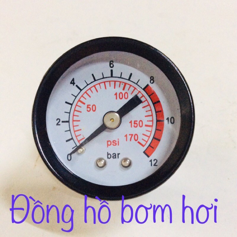 Đồng hồ máy bơm hơi - máy nén 8kg/cm2 Răng giữa 10ly