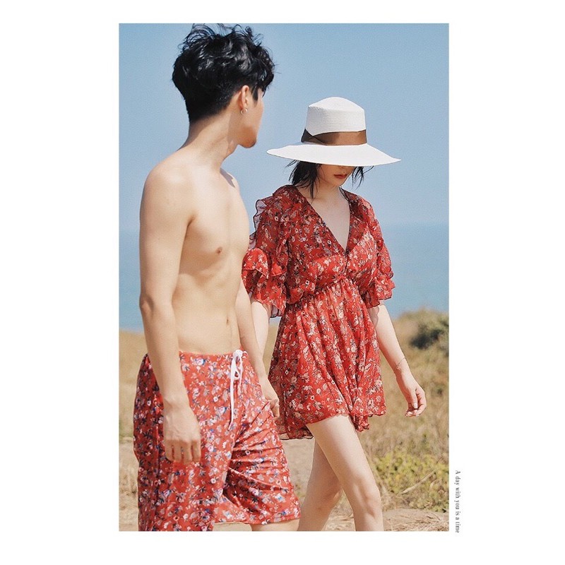 Bikini đôi đỏ hoa nhí | BigBuy360 - bigbuy360.vn