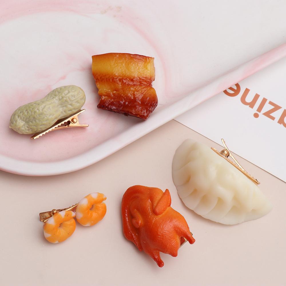 Kẹp Tóc Hình Đồ Ăn Vặt 3D Thời Trang