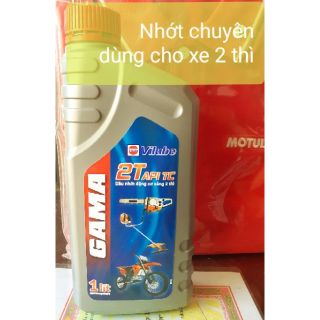 Dầu nhớt GAMA 2T API TC dung tích 1.0 lít sử dụng cho động cơ xăng 2Thì như xe máy,máy cắt cỏ.