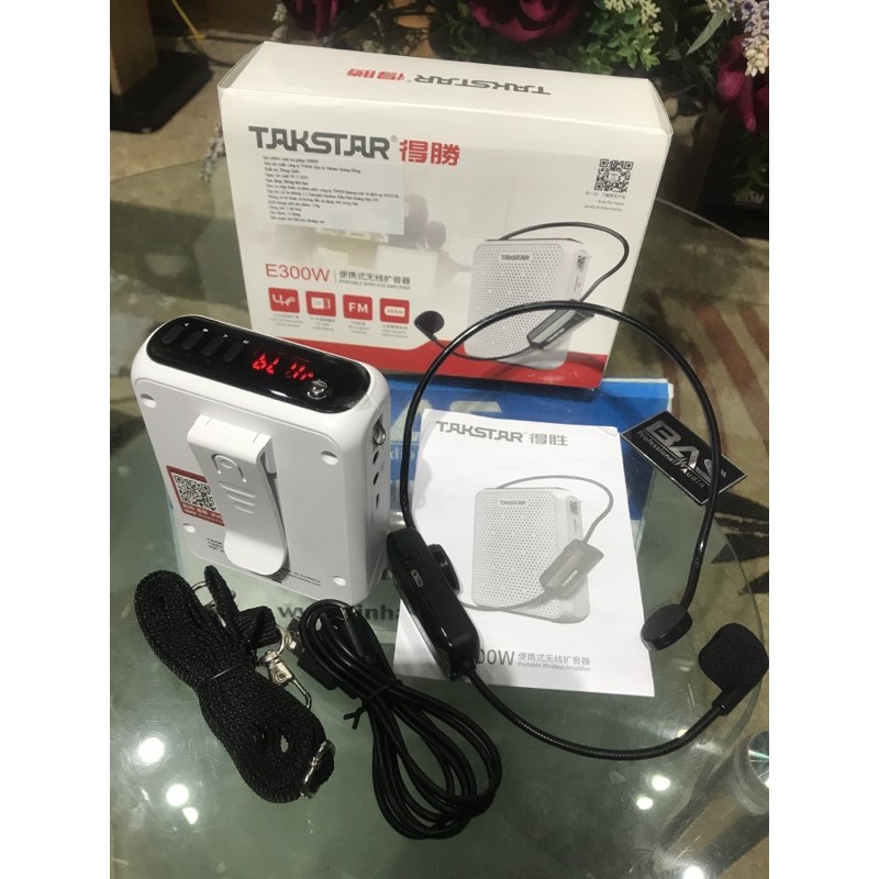 Máy trợ giảng không dây Takstar E300W, Loa trợ giảng dành cho giáo viên, hướng dẫn viên, bán hàng. Míc trợ giảng ko dây