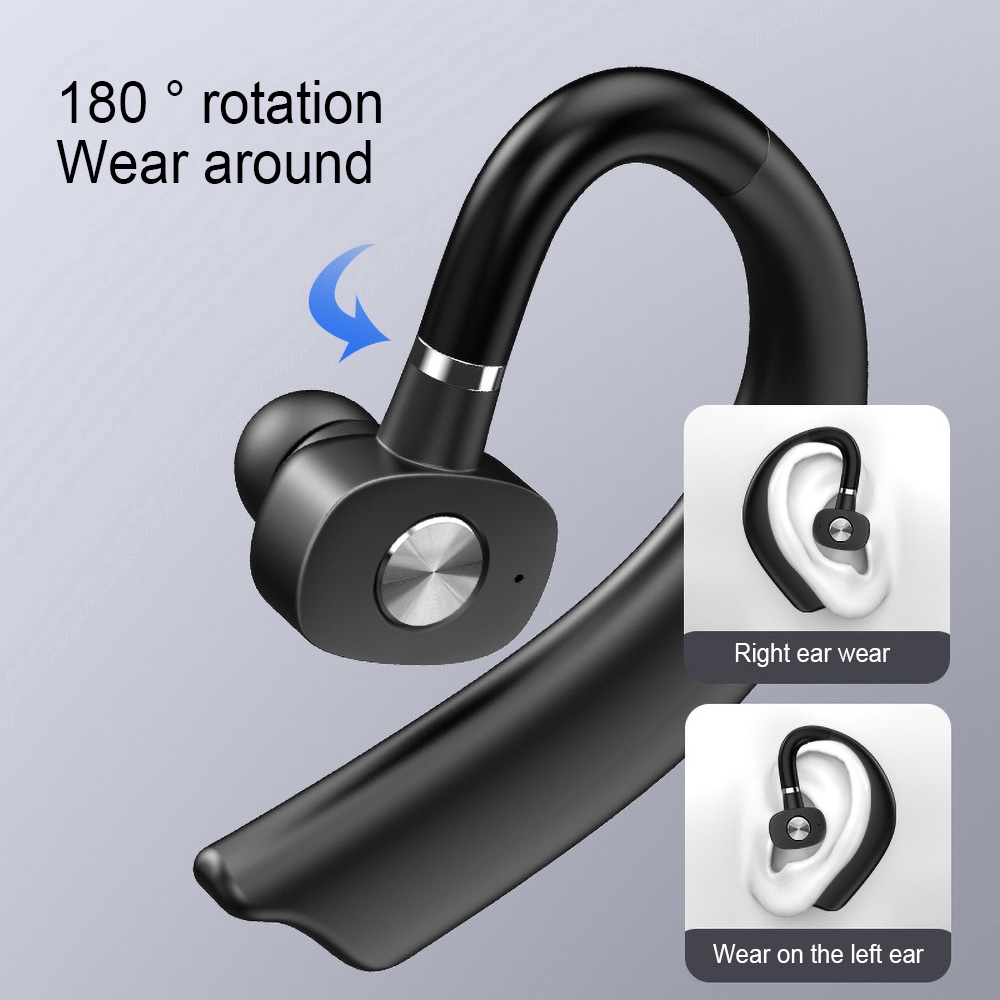 Bluetooth Headset Wireless Hanging Earphone In-Ear Business Handsfree Single Headphone For Android iPhone